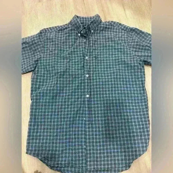 Ralph Lauren Polo Jeans Co Mens Shirt Size M Button Down Short Sleeve Plaid - Picture 1 of 7
